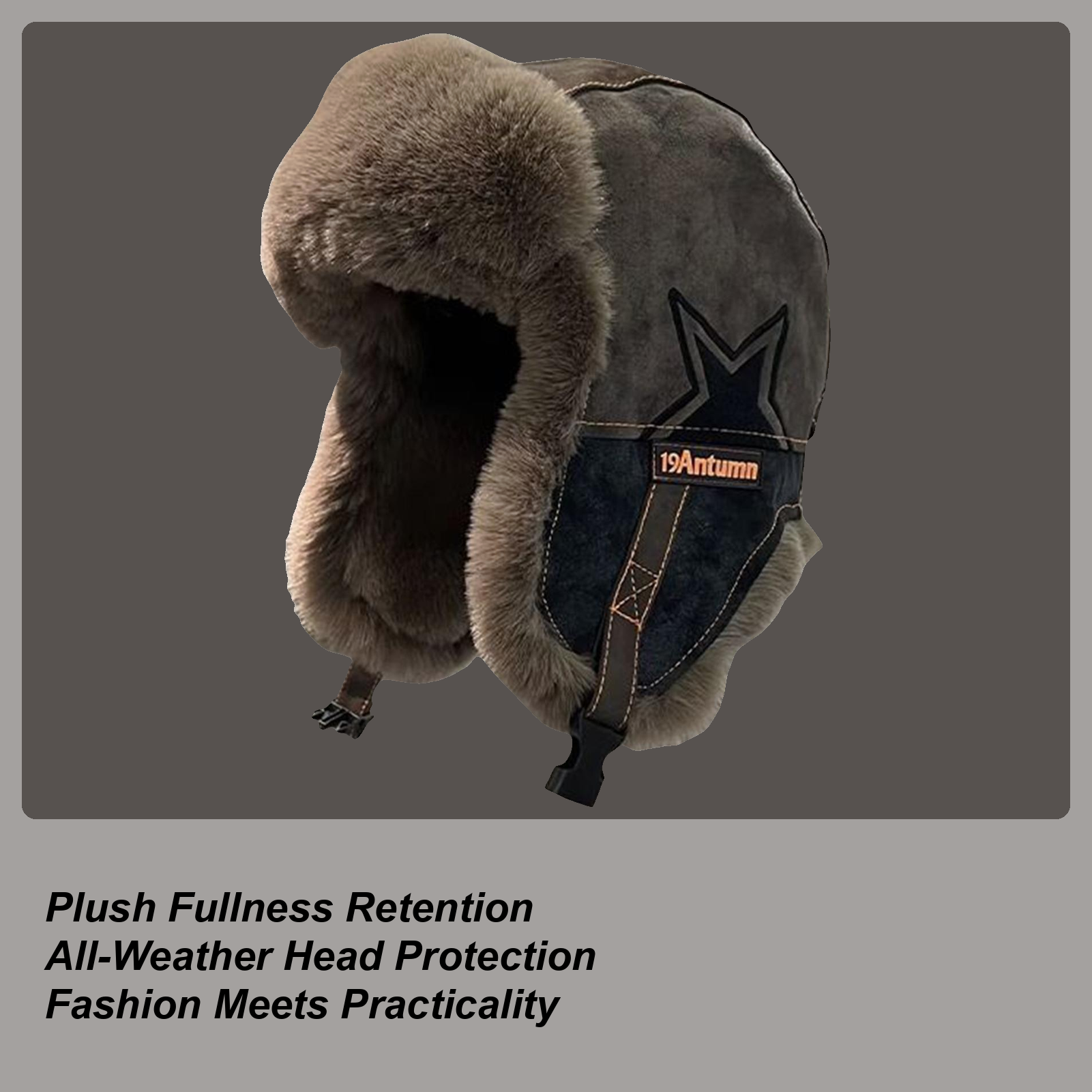 Trapper Hat Ear Flap - Winter Trapper Hat Warm Waterproof Plush-Lined