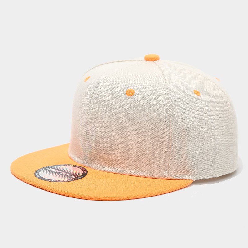 Two-Tone Color-Blocking Hip-Ho - Snapback Hat Flat 评论和价格