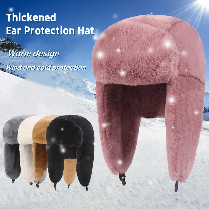 New Winter Warm Thick Plush Bo - Trapper Hat Ear Flap 评论和价格