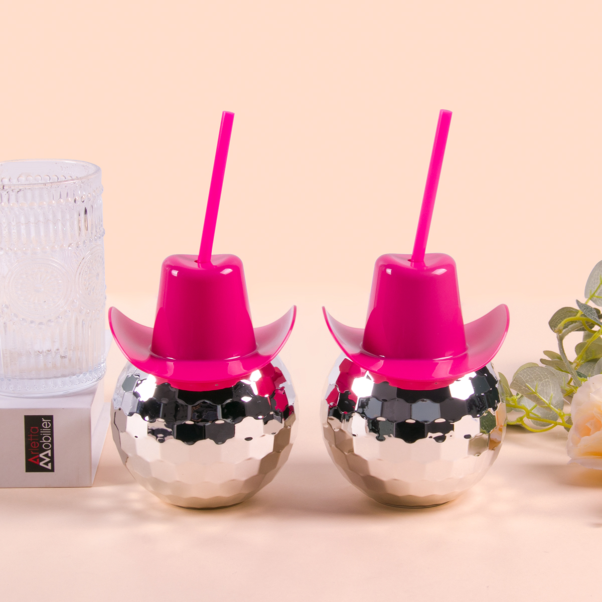 Disco Ball Cups Cowboy hat Dis - Cowboy Hat Straw 评论和价格
