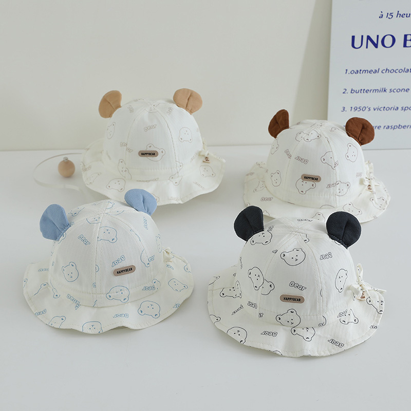 Cartoon Baby Fisherman Hat Cut - Bucket Hat Cotton 评论和价格