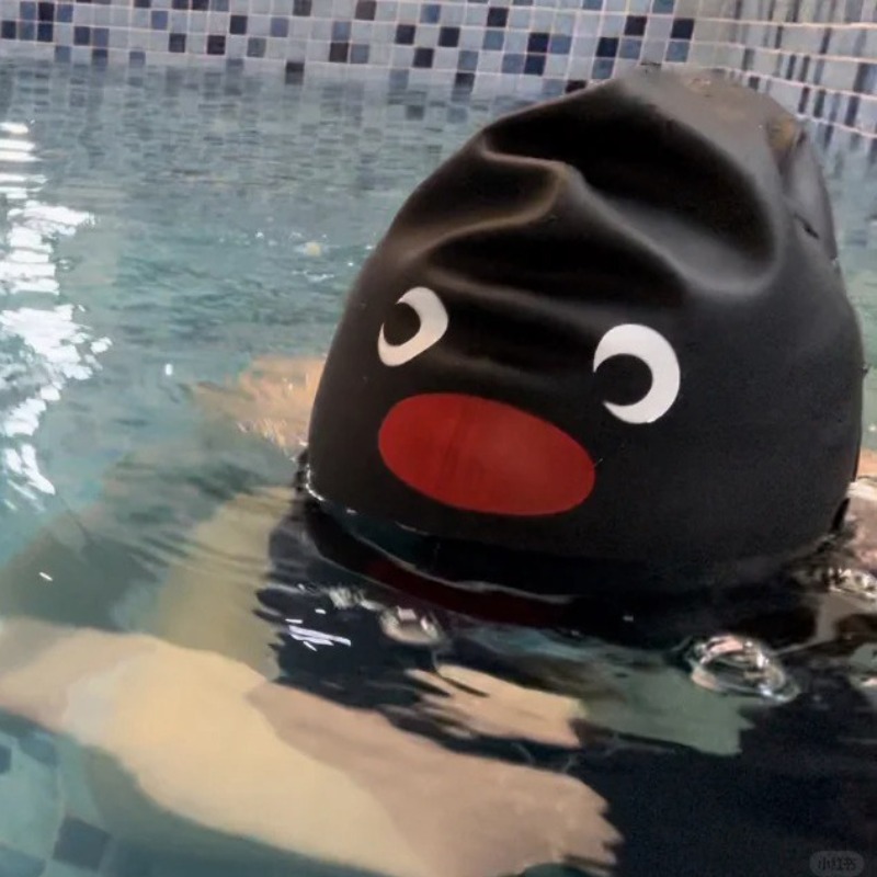 Funny Penguin Swim Cap for Adu - Swim Hat Silicone 评论和价格