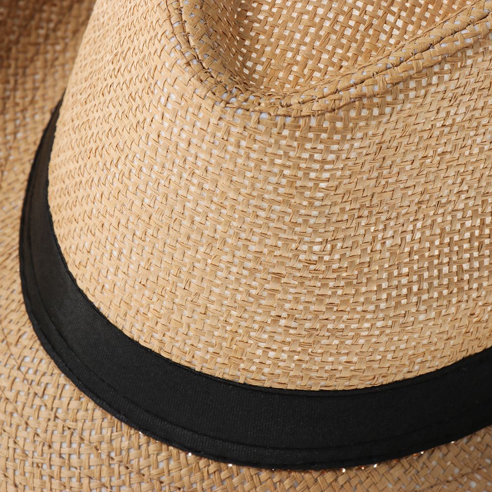 Summer Gangster Cap Wide Brim  - Cowboy Hat Straw 评论和价格