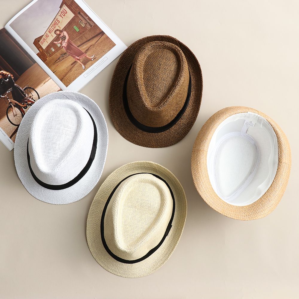 Summer Gangster Cap Wide Brim  - Cowboy Hat Straw 评论和价格