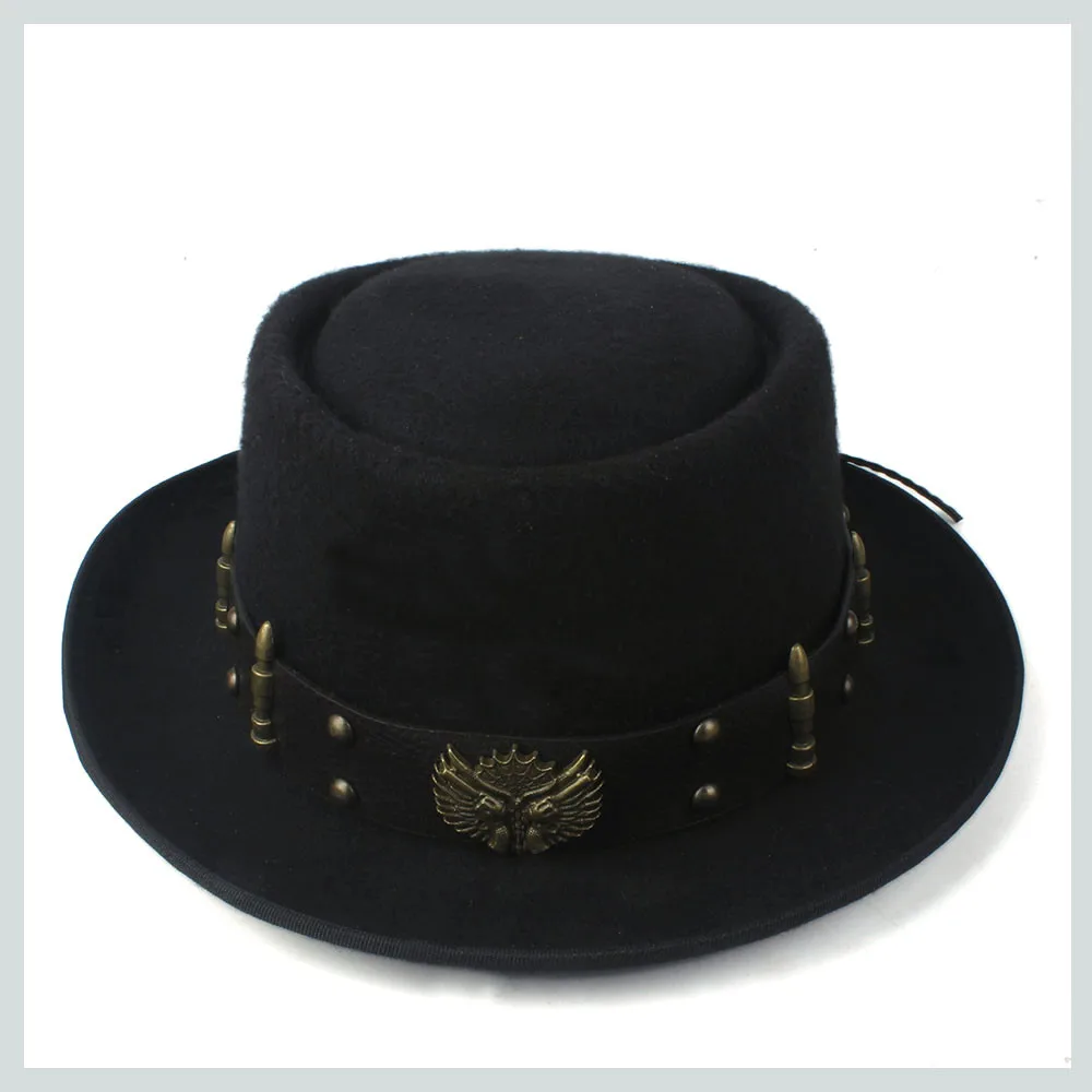 Pork Pie Hat for Men Women wit - Fedora Hat Wool 评论和价格