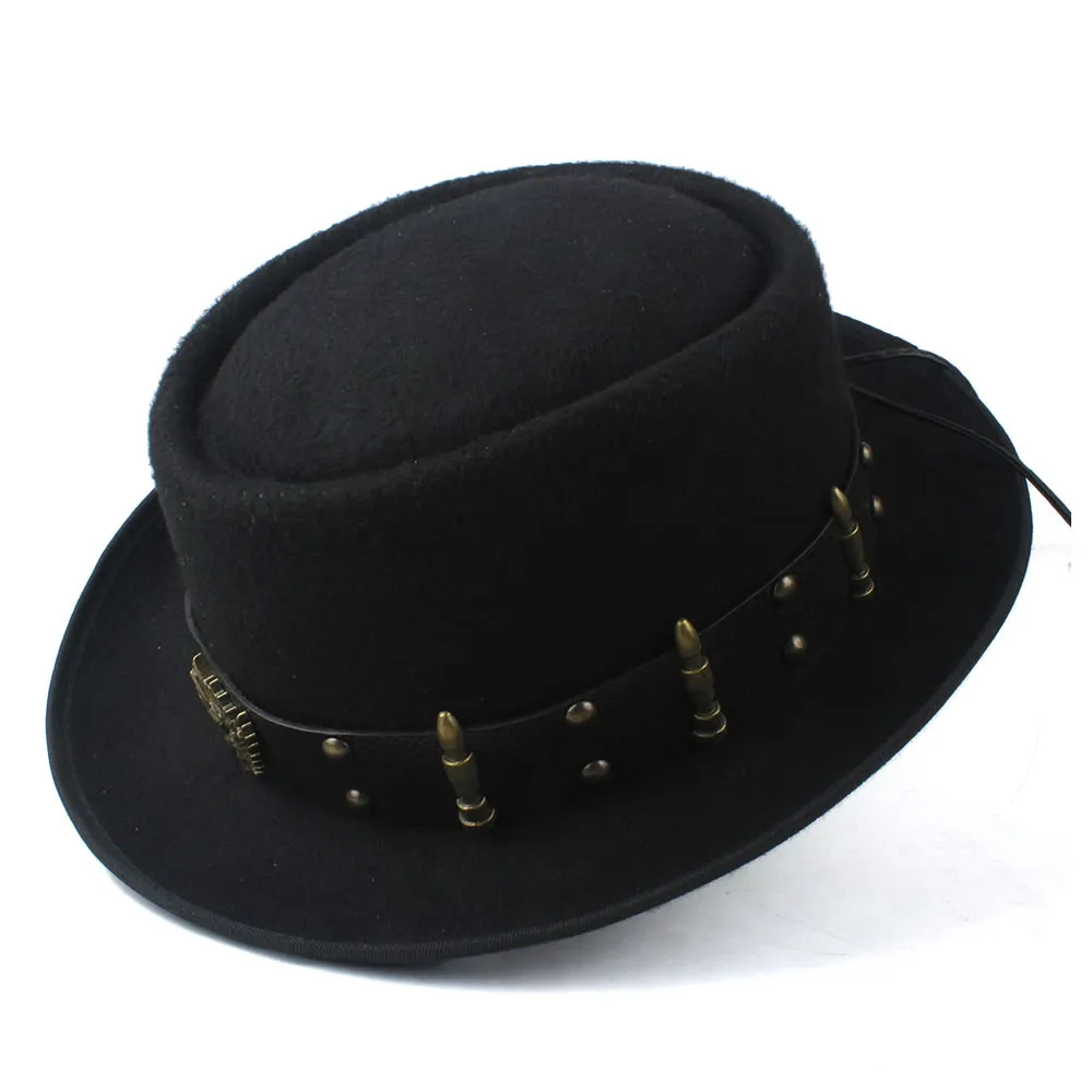Pork Pie Hat for Men Women wit - Fedora Hat Wool 评论和价格