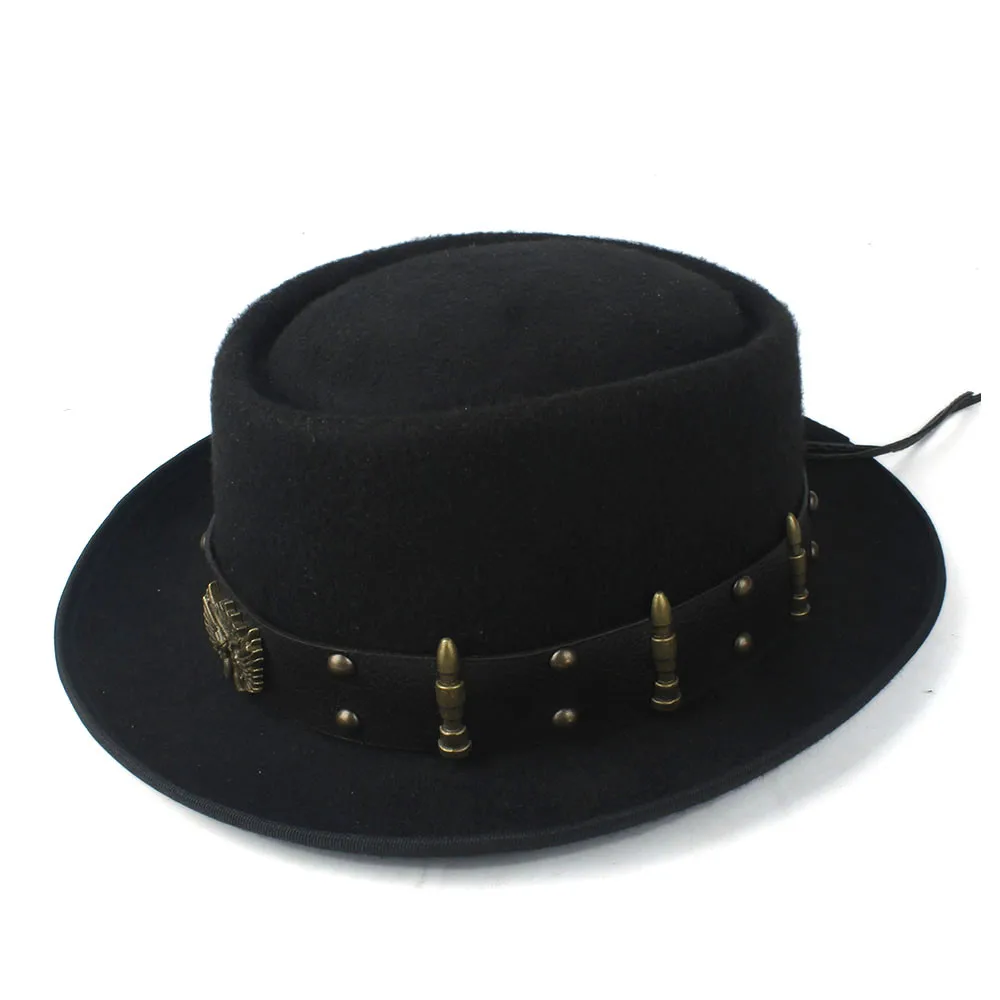 Pork Pie Hat for Men Women wit - Fedora Hat Wool 评论和价格