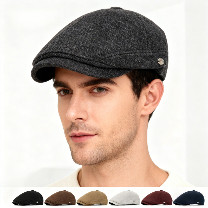 Men's Autumn Winter Wool Blend - Beret French Wool 评论和价格