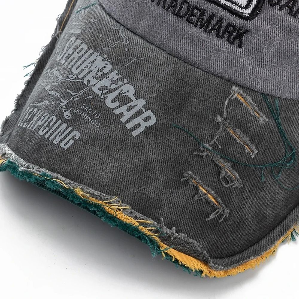 Outdoor Washed Denim Letters B - Dad Hat Cotton 评论和价格