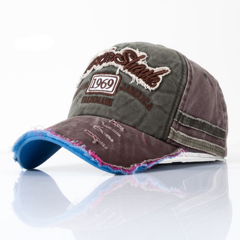 Outdoor Washed Denim Letters B - Dad Hat Cotton 评论和价格