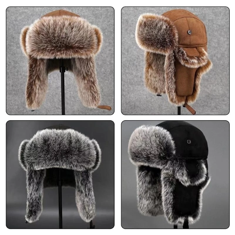 193D Furry Lined Trapper Hat w - Trapper Hat Ear Flap 评论和价格