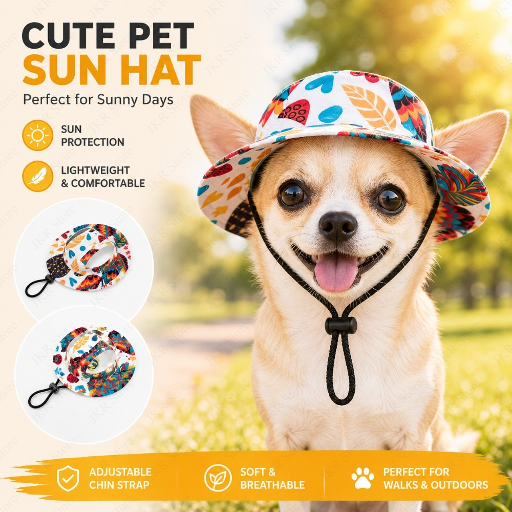 Printed Pet Dog Hat Adjustable - Running Cap Lightweight 评论和价格