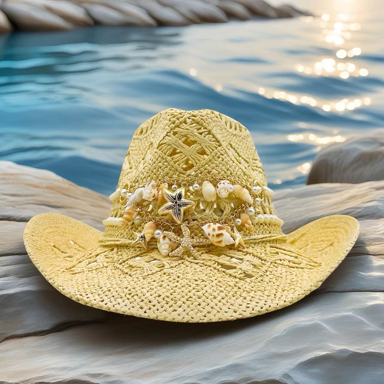 Rhinestone Cowboy Hat Straw Su - Cowboy Hat Straw 评论和价格