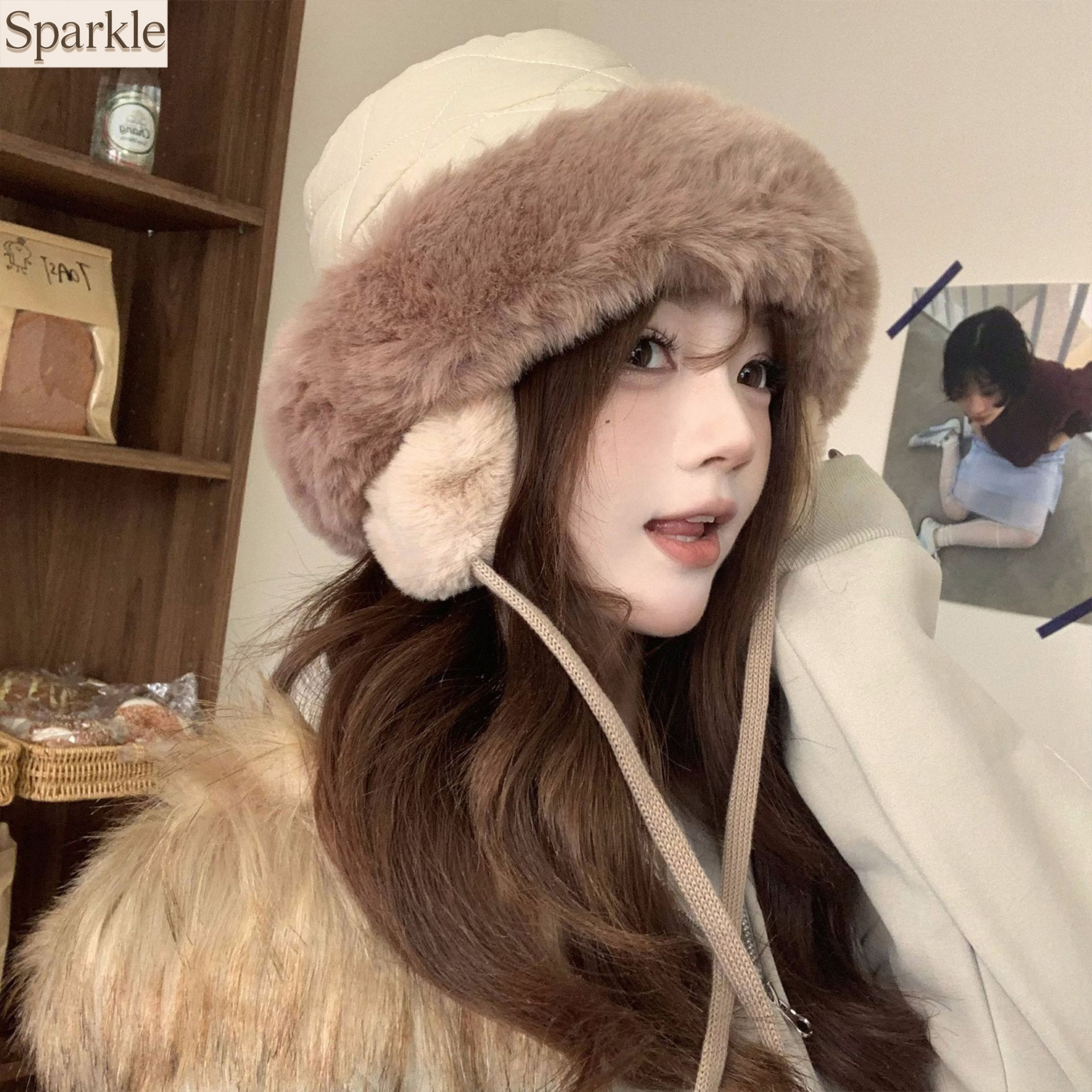 Women's Winter Quilted Faux Fu - Trapper Hat Ear Flap 评论和价格