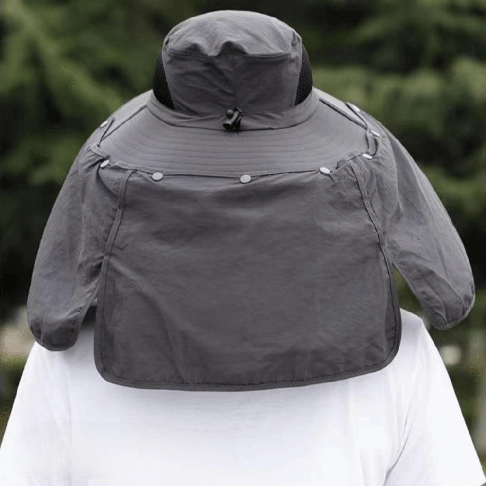 Removable Cloth Men Sun Hat Bi - Visor Sun Hat 评论和价格