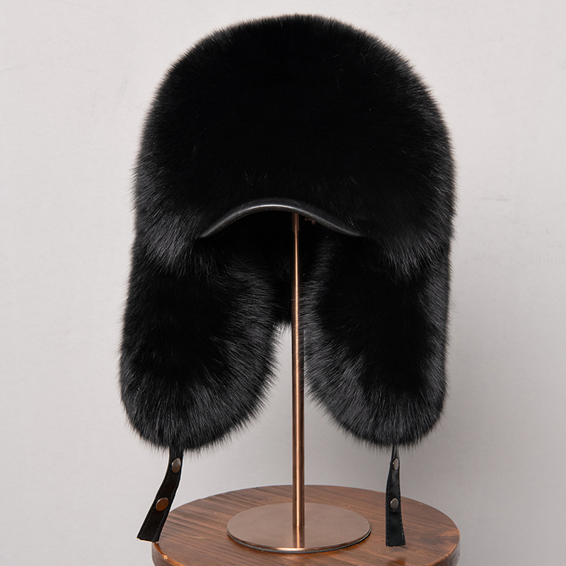 100% Real Fox Fur Hats Women's - Trapper Hat Ear Flap 评论和价格