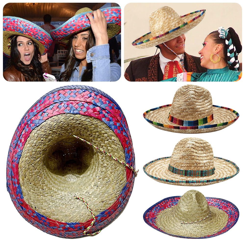 Mexican Sombrero Hat Straw Wea - Sun Hat Wide Brim 评论和价格